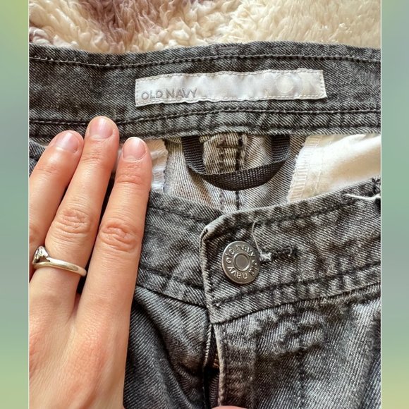 Early 00s Old Navy Wide-leg Dark Gray Trousers (6) - Picture 5 of 7